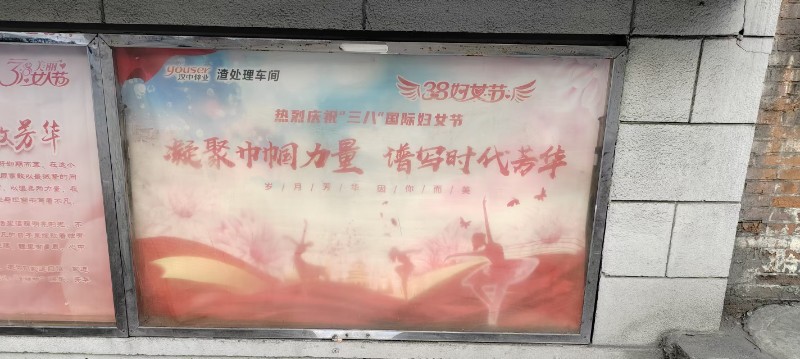 渣处理车间党支部三八妇女节橱窗
